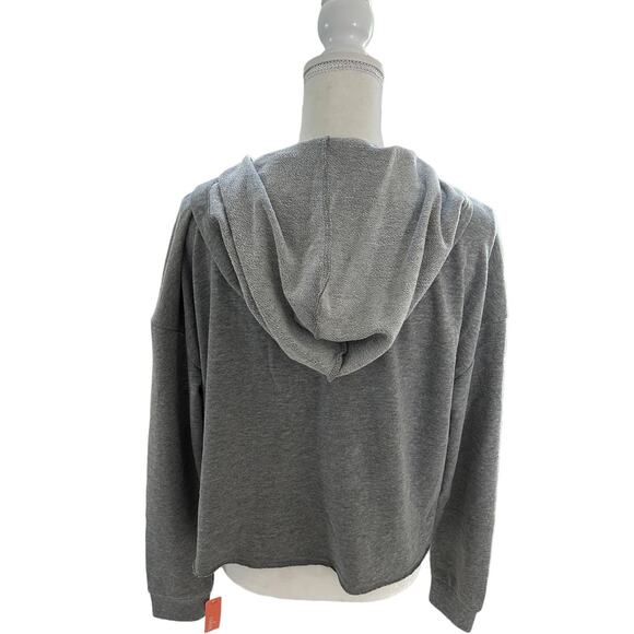 NWT Anxiety Club Dripping Smiley Face Gray Hooded Sweatshirt Oversized SZ Small - Picture 5 of 12